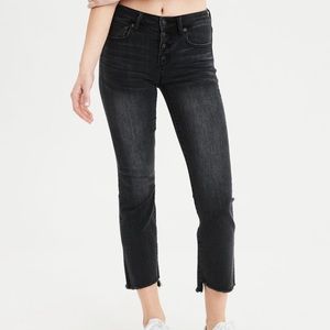 Crop flare jeans